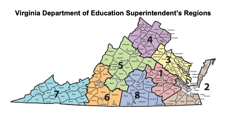 Virginia Department of Education Superintendent's Regions